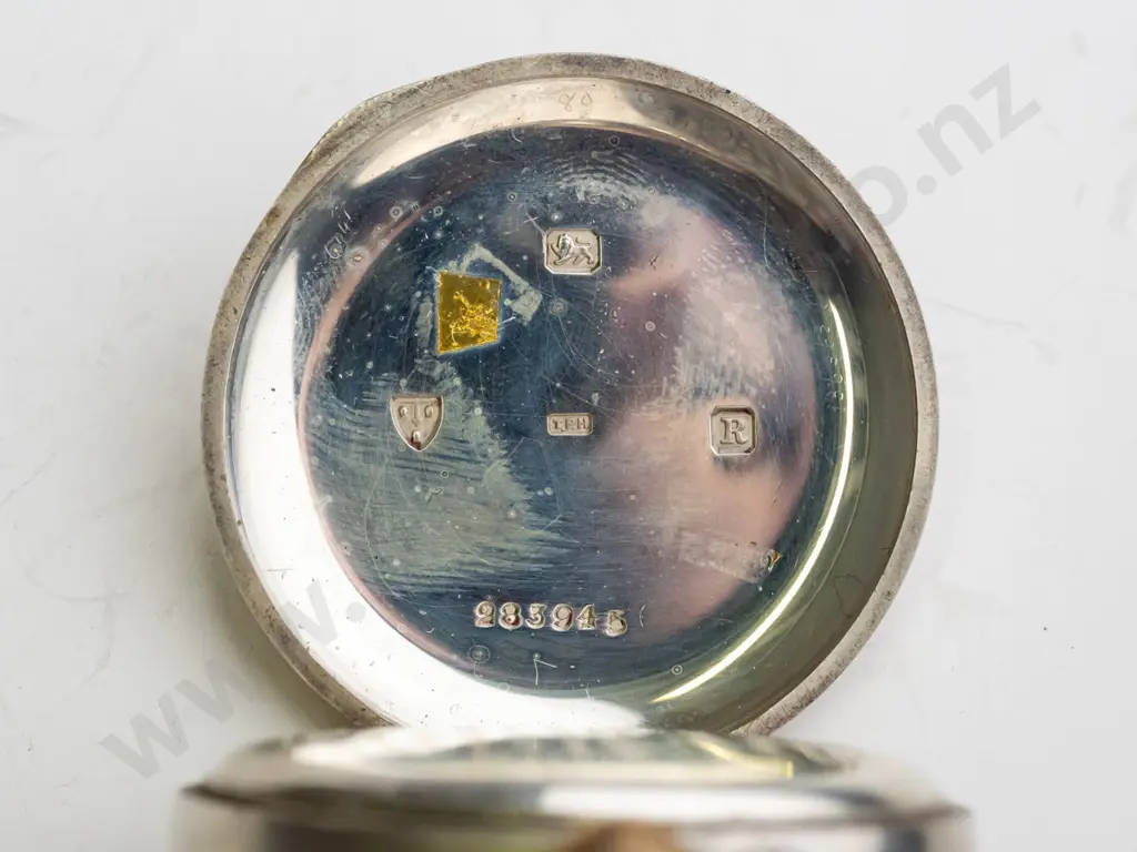 sterling silver pocket watch alty b'Kendall & Dent London makers to the admiralty' lion, cross R Image 1++