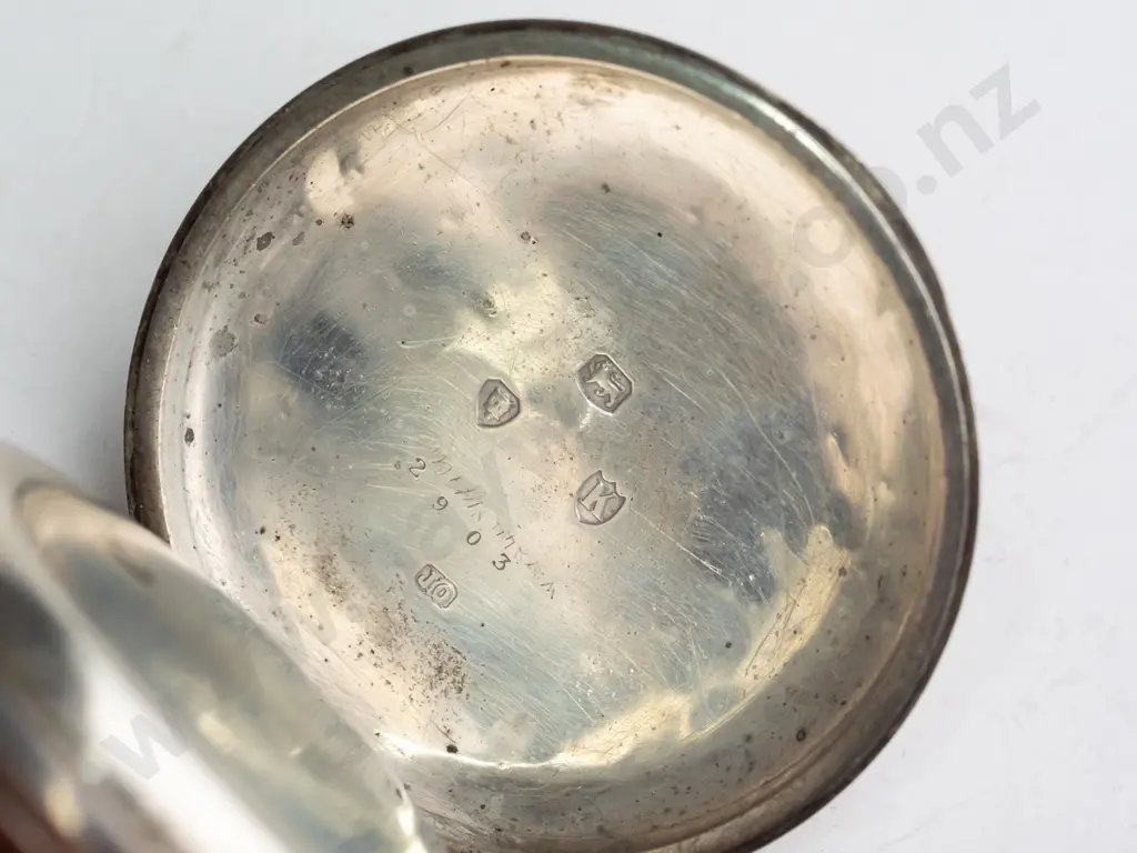 silver pocket watch W Littlejohn & Son Wellington lion, shield, K  2903  JO Image 1++