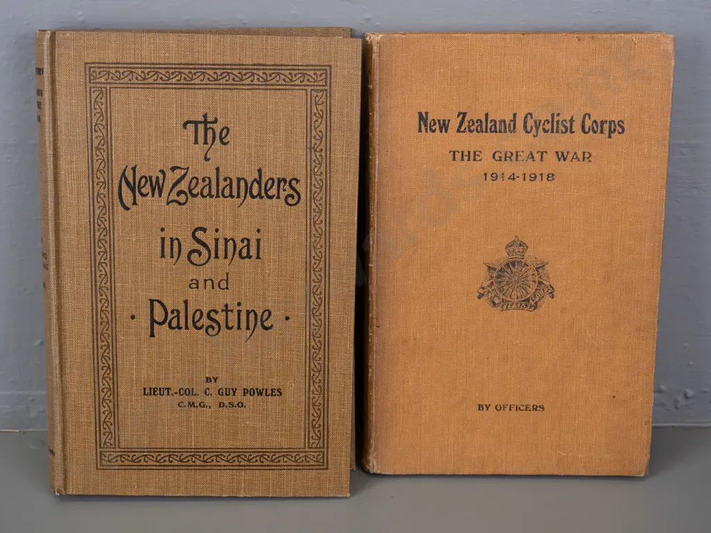 2x NZ military histories pub 1922: New Zealand Cyclist Corps 1914-1918 and The New Zealanders in Sinai and Palestine - Image 1++