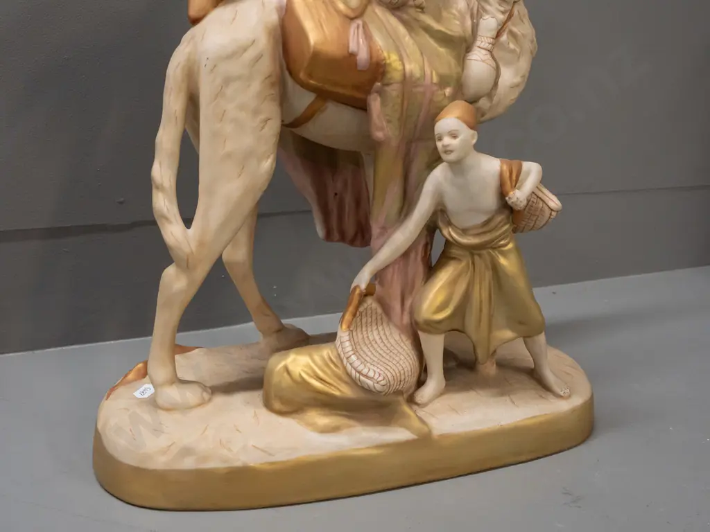 vintage large Royal Dux camel rider figure H-460 L-360 Image 1++