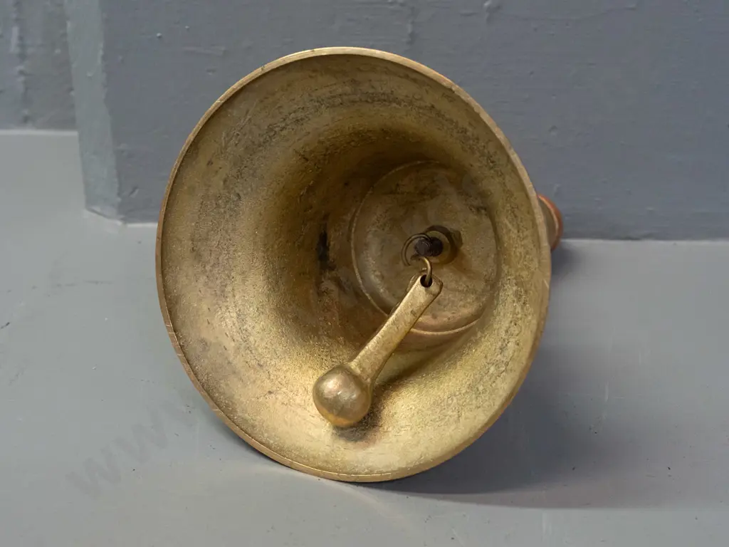 cast brass and timber school bell H-260 Diameter 150 Image 1++