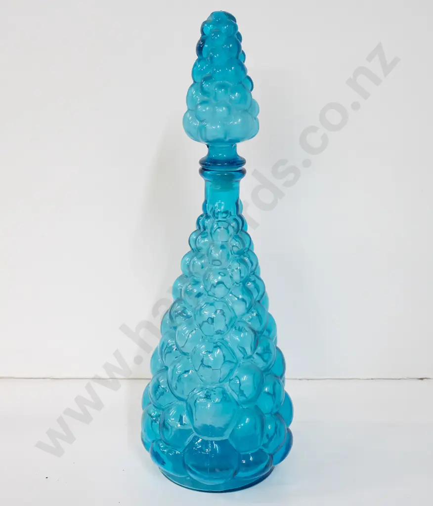 blue bubble glass genie bottle H400 Image 1++