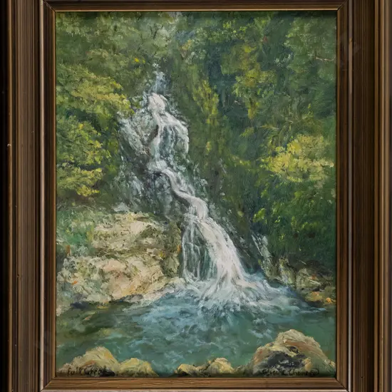 Alice Chenery - framed oil "Falls Creek" H280 W220