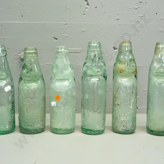 6x assorted marble bottles - various condition chipping staining & overall wear - tallest H230