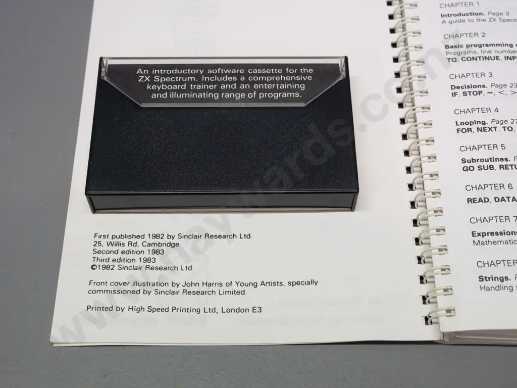 Sinclair ZX Spectrum compact computer in original box with power supply, cassette tape and manuals - untested Image 1++