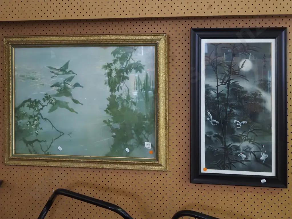 framed Vernon Ward print - 1 other framed bird print - orange dots Image 1++