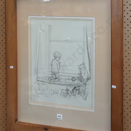 framed print - Winie the Pooh sketch