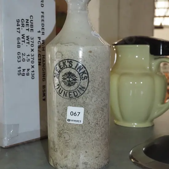 Meaks of Dunedin ink bottle - staining H270