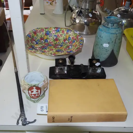 Royal Winton all over floral bowl, vase, desk set etc