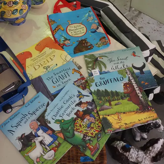 Julia Donaldson books and bag
