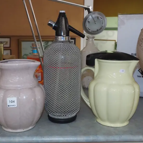 2x Temuka ceramic electric jugs, soda syphon