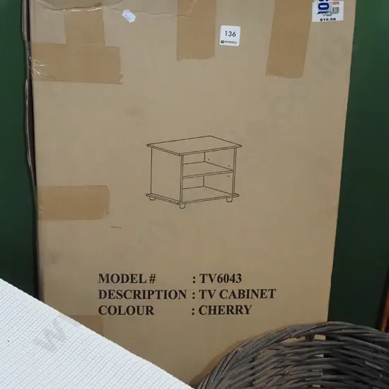 yet to be assmebled TV cabinet