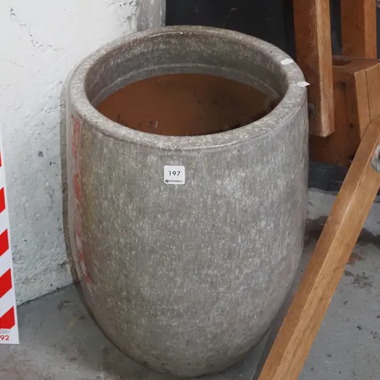 glazed garden planter H500