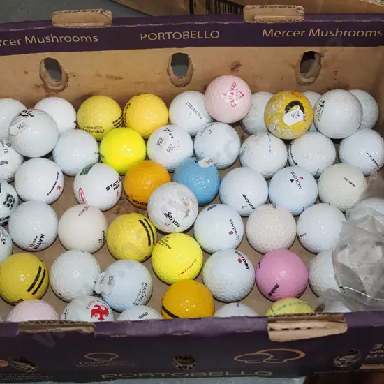 box of golf balls