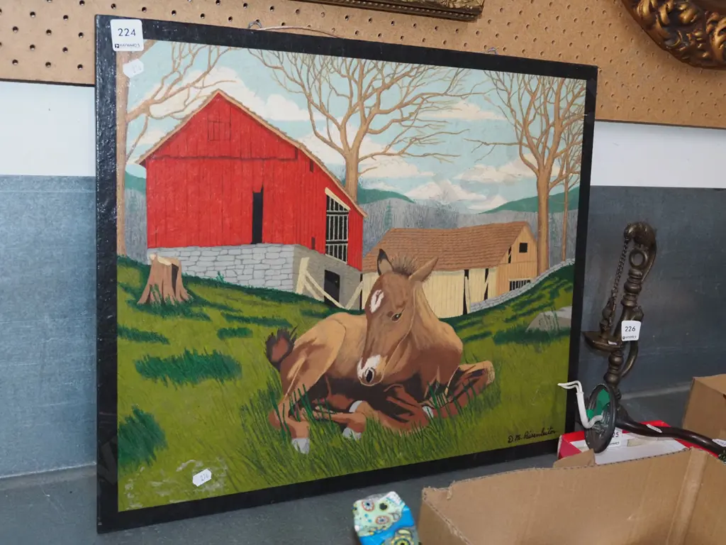 unframed acrylic on board - bowl Image 1++