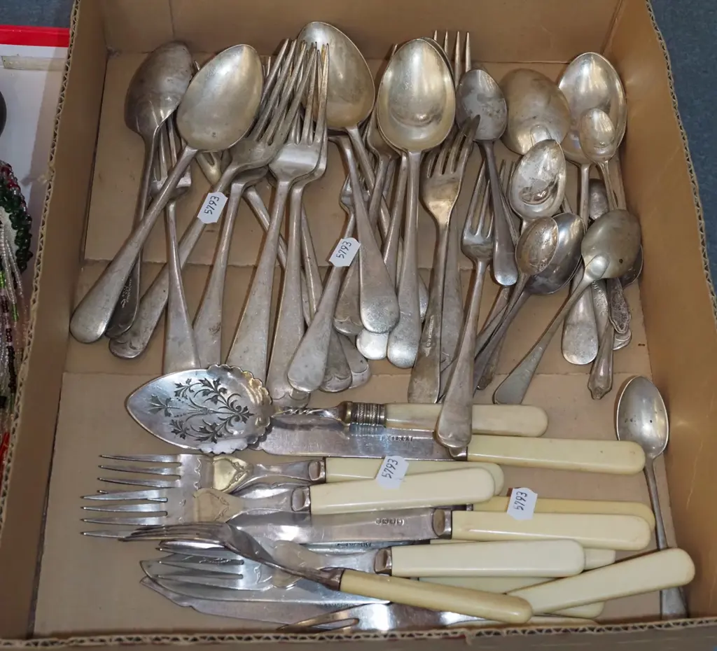 box of bone handled and other cutlery Image 1++