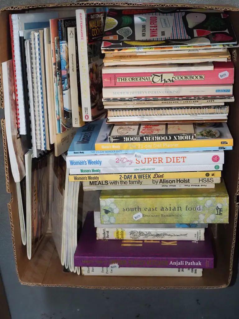 box of cookbooks Image 1++