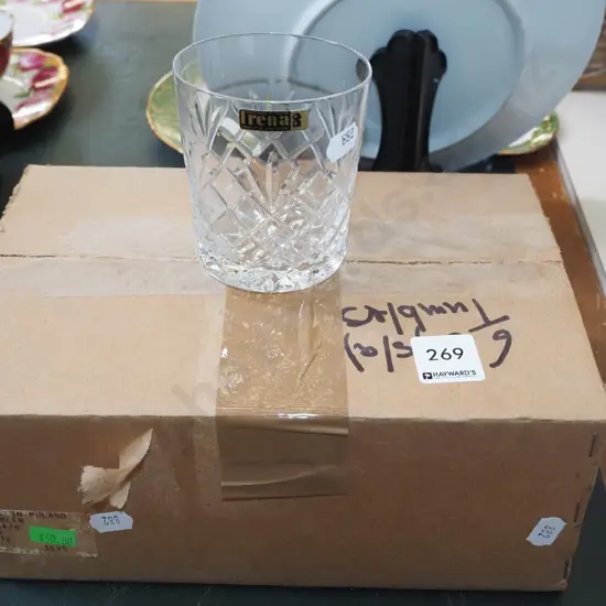 set of 6 crystal tumblers