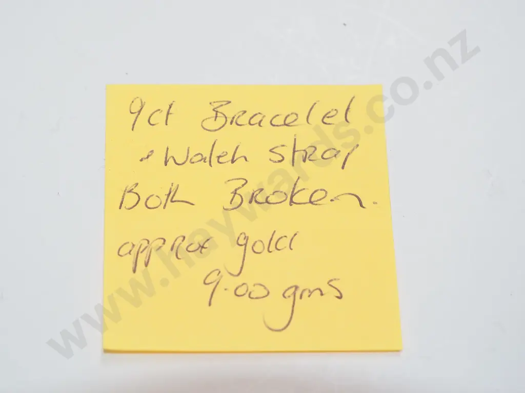 9ct bracelet and watch strap - both broken - approx total 9gm Image 1++