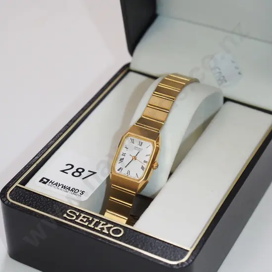 Seiko branded watch in case