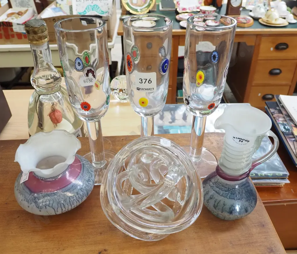 pottery wine glasses, jug, bowl, 3D artwork Image 1++