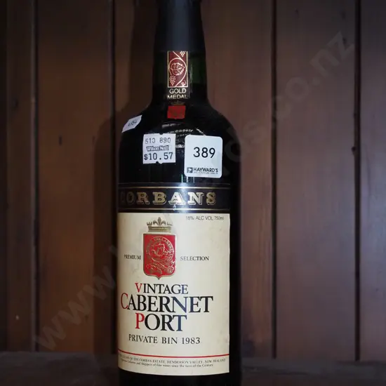 750ml bottle of Corbans cabernet port 1983