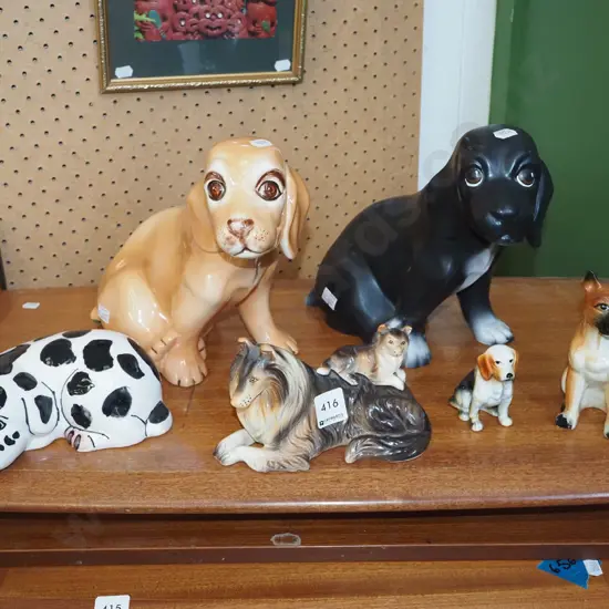 various dog figurines Tallest H215