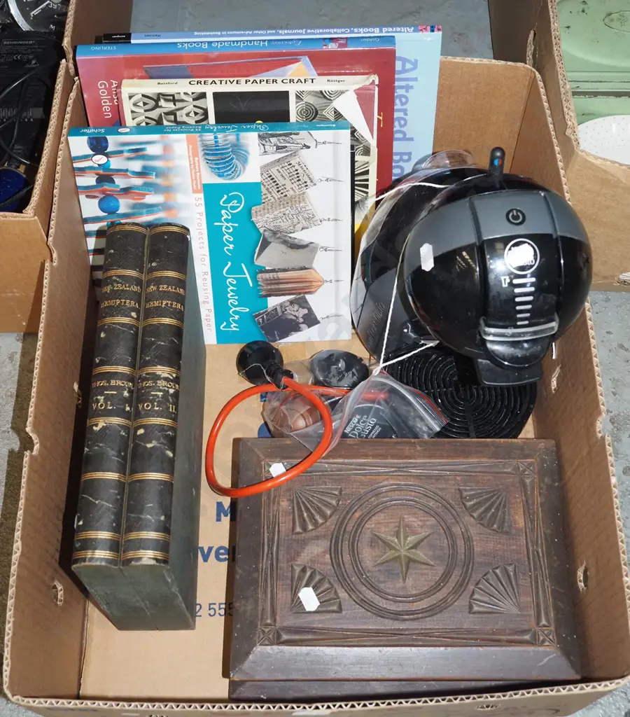 box; pod coffee machine, books, trinket box etc Image 1++