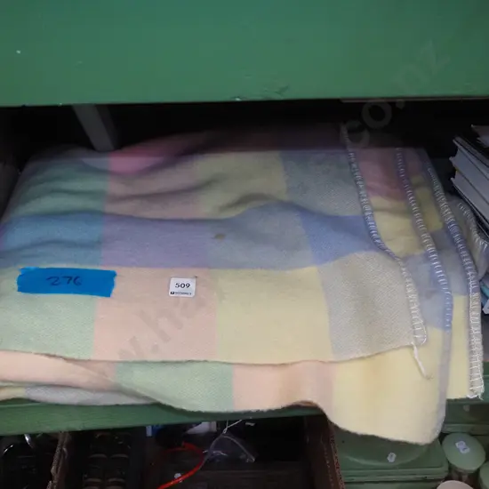 checked woollen blanket