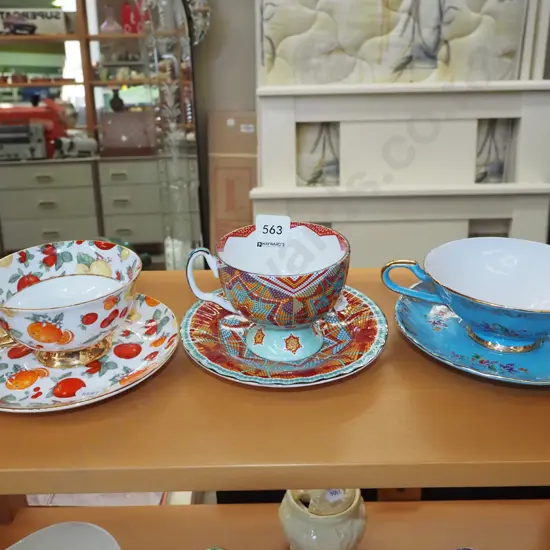 3x T2 cups and saucers