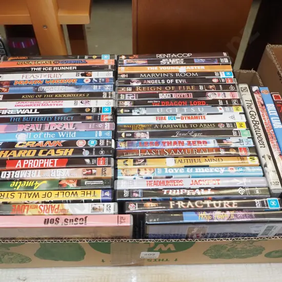box of DVDS