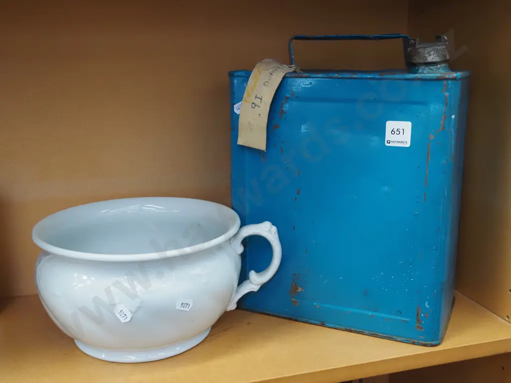 vintage fuel can, chamber pot Image 1++