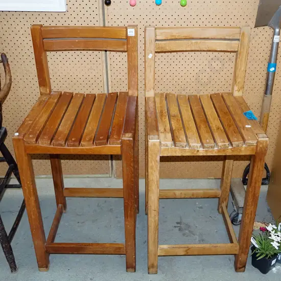 2x solid rimu stools