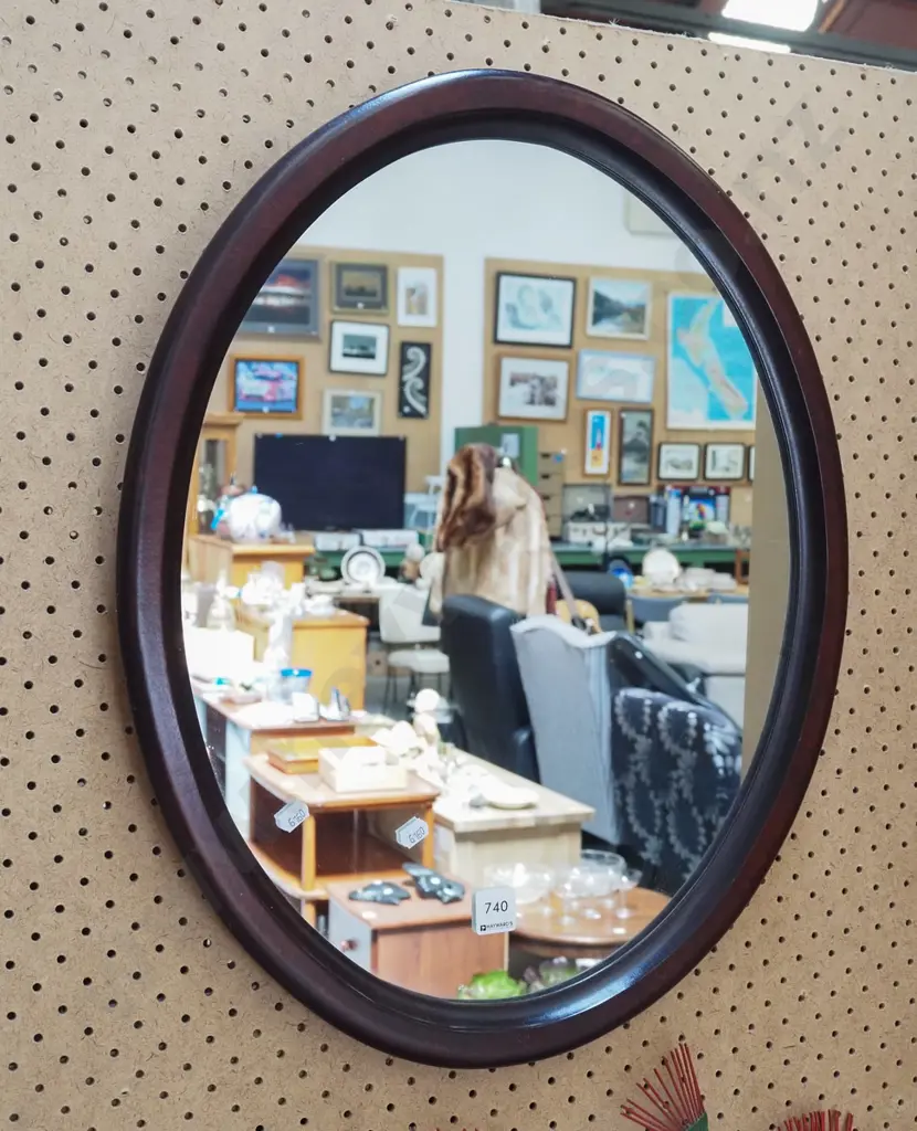 oval wall mirror H550 Image 1++