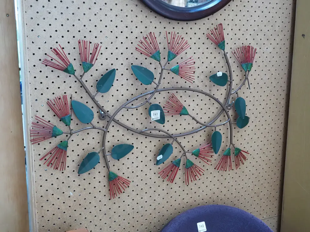 metal pohutukawa wall art Image 1++