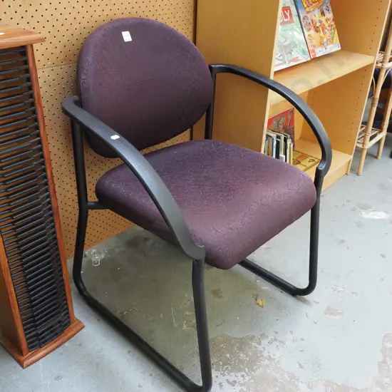 plastic and purple reception chair