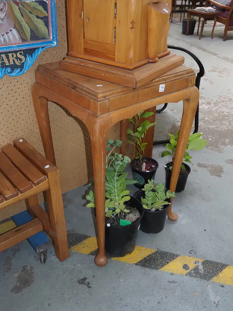 oak cab leg lamp table H740 W490 D420 Image 1++