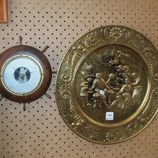 pressed brass wall charger