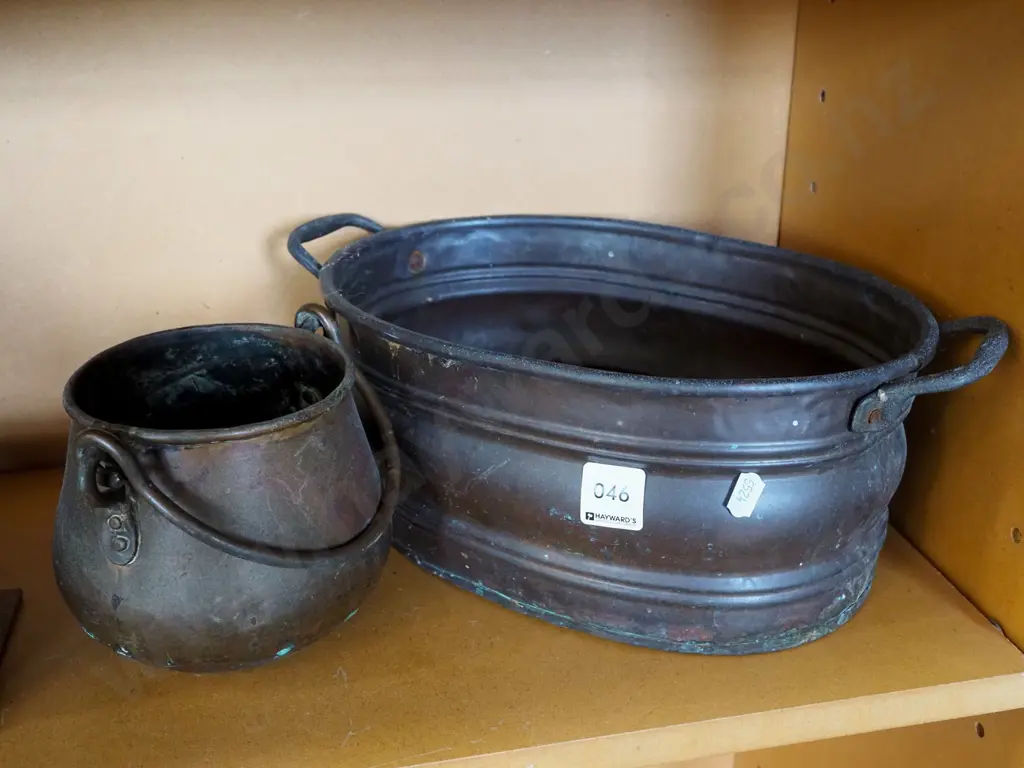 copper pot, double handled boiler L290 Image 1++