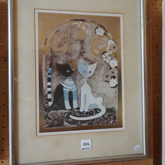 framed Rosina Wachtmeister cat print
