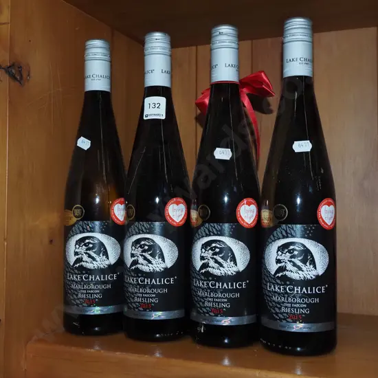 4x bottles of Lake Chalice Marlborough Falcon reisling 2015