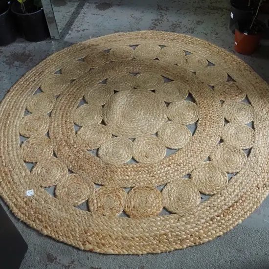 woven circular jute floor mat Diam-1260