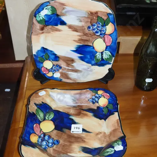  Tunstall hand painted plate and bowl