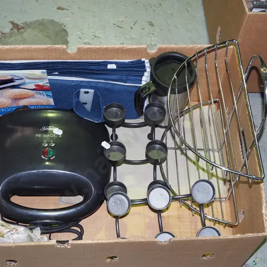 box; candelabra tea lights, coffee keeper cut etc