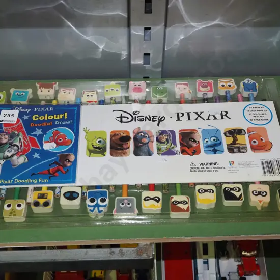 Disney Pixar rubber and pencil set