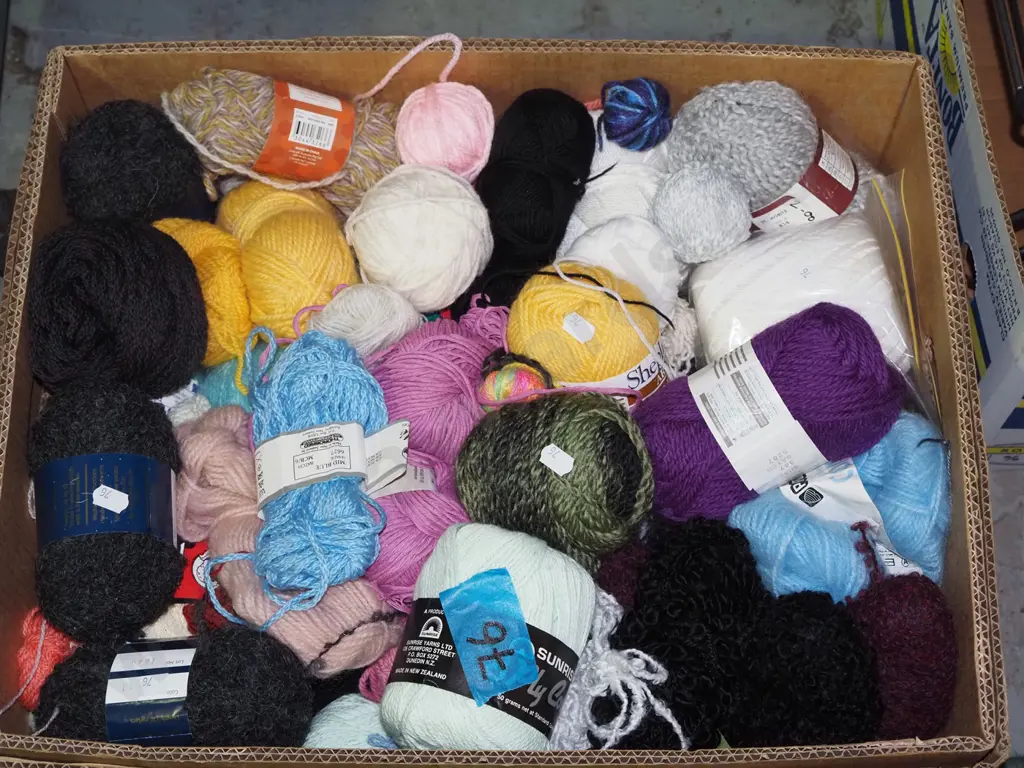 box of knitting yarns Image 1++
