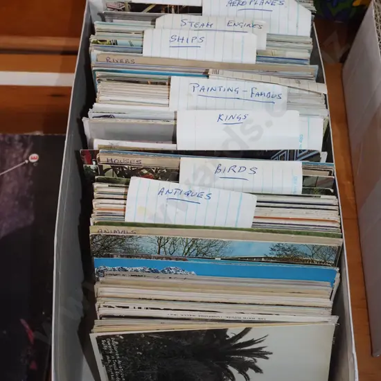 box of postcards