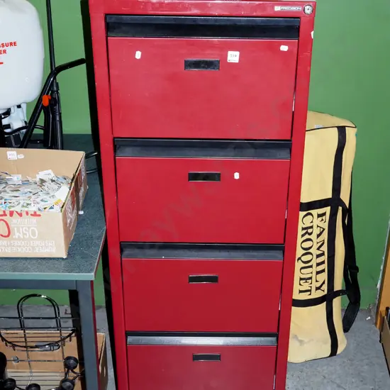 Precision 4 drawer filing cabinet - key in office