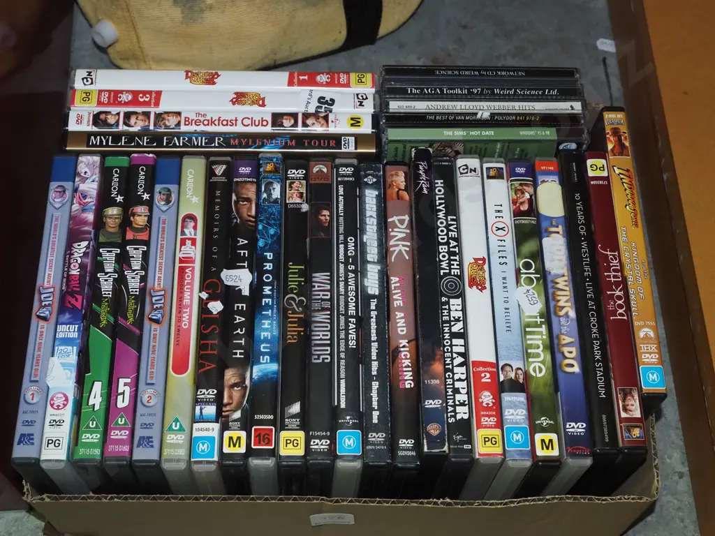 box of DVDs Image 1++