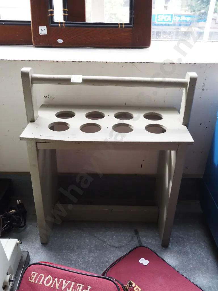 homemade wooden fishing rod stand Image 1++